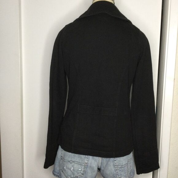 Guess black fleece pea coat sweater - Picture 3 of 3